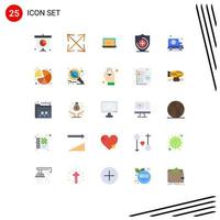 Set of 25 Modern UI Icons Symbols Signs for truck schedule device delivery healthcare Editable Vector Design Elements