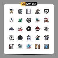 Set of 25 Modern UI Icons Symbols Signs for stylus journey water sign twin towers Editable Vector Design Elements