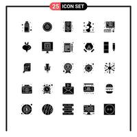 Set of 25 Modern UI Icons Symbols Signs for witch smoke education magic love Editable Vector Design Elements