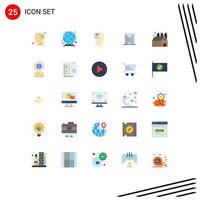 25 iconos creativos signos y símbolos modernos de sobre de memoria de correo enviado elementos de diseño vectorial editables masculinos vector