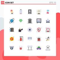 Set of 25 Modern UI Icons Symbols Signs for computer camera energy cam construction Editable Vector Design Elements