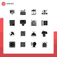 16 Creative Icons Modern Signs and Symbols of poster cleander sign board web business Editable Vector Design Elements