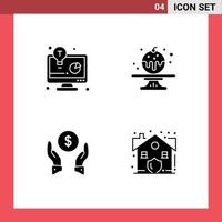 Universal Solid Glyphs Set for Web and Mobile Applications business development money business solution cake estate Editable Vector Design Elements