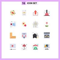 Stock Vector Icon Pack of 16 Line Signs and Symbols for chat plunger file bath up Editable Pack of Creative Vector Design Elements