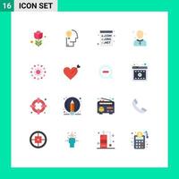 16 Creative Icons Modern Signs and Symbols of man church solution christian development Editable Pack of Creative Vector Design Elements