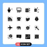 paquete de iconos de vector de stock de 16 signos y símbolos de línea para elementos de diseño de vector editables rápidos imac honey player