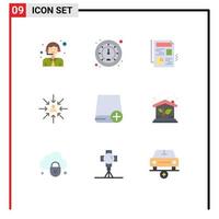 9 Thematic Vector Flat Colors and Editable Symbols of devices add file selection choose Editable Vector Design Elements