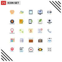 25 Creative Icons Modern Signs and Symbols of data crime items computer microwave Editable Vector Design Elements