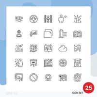 25 Creative Icons Modern Signs and Symbols of human avatar leaf space platform Editable Vector Design Elements