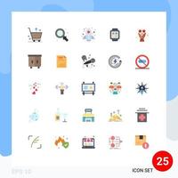 conjunto de 25 iconos de interfaz de usuario modernos símbolos signos para tecnología de flores cohetes elementos de diseño de vectores editables electrónicos inteligentes