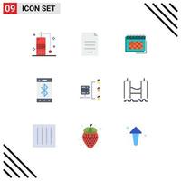 9 Creative Icons Modern Signs and Symbols of mobile bluetooth calendar timetable planning Editable Vector Design Elements