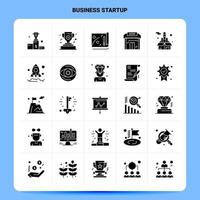 Solid 25 Business Startup Icon set Vector Glyph Style Design Black Icons Set Web and Mobile Business ideas design Vector Illustration