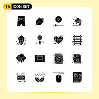 16 Creative Icons Modern Signs and Symbols of muslim lantern gadgets wheelbarrow farm Editable Vector Design Elements