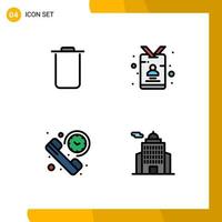 Universal Icon Symbols Group of 4 Modern Filledline Flat Colors of instagram duration card press summary Editable Vector Design Elements