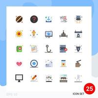 Pack of 25 creative Flat Colors of shared internet hosting arrow digital data Editable Vector Design Elements