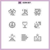 9 Outline concept for Websites Mobile and Apps resume personal blackboard hunting employee Editable Vector Design Elements