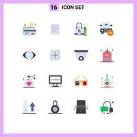 Universal Icon Symbols Group of 16 Modern Flat Colors of degrees minus bag less car Editable Pack of Creative Vector Design Elements