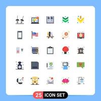 Universal Icon Symbols Group of 25 Modern Flat Colors of ipad full education down down Editable Vector Design Elements