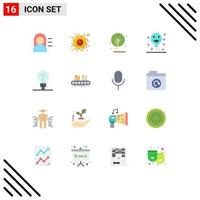 paquete de iconos de vector de stock de 16 signos y símbolos de línea para la idea de crecimiento de proceso de caja paquete editable de elementos creativos de diseño de vectores de vacaciones