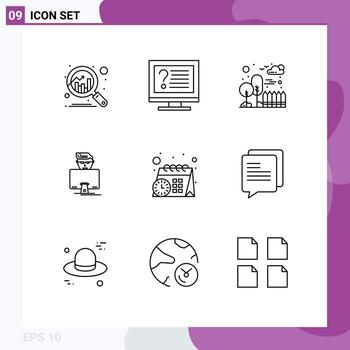 paquete de interfaz de usuario de 9 esquemas básicos de elementos de diseño vectorial editables programador edificio gammer hacker vector