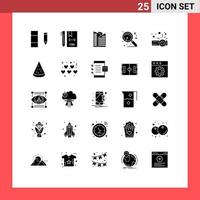 Stock Vector Icon Pack of 25 Line Signs and Symbols for projector device building search market Editable Vector Design Elements