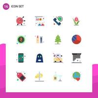 paquete de iconos de vector de stock de 16 signos y símbolos de línea para resumen de huevo de tablero de hierba de pascua paquete editable de elementos creativos de diseño de vector