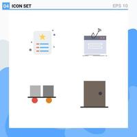 4 User Interface Flat Icon Pack of modern Signs and Symbols of card theft identity internet fork truck Editable Vector Design Elements