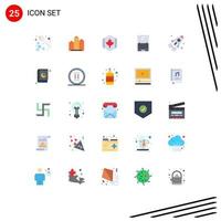 paquete de iconos de vector de stock de 25 signos y símbolos de línea para monitor de hoja de arce elementos de diseño de vector editables de otoño