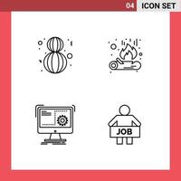 4 Creative Icons Modern Signs and Symbols of eight march function woman flame progress Editable Vector Design Elements