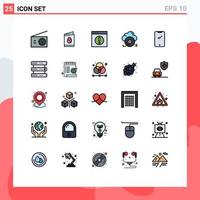 25 Creative Icons Modern Signs and Symbols of store archive business disc manager Editable Vector Design Elements