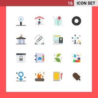 Universal Icon Symbols Group of 16 Modern Flat Colors of citadel photo power focus aperture Editable Pack of Creative Vector Design Elements