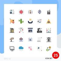 conjunto de 25 iconos de interfaz de usuario modernos signos de símbolos para elementos de diseño vectorial editables de diseño de pila de arquitectura de capa de hardware vector