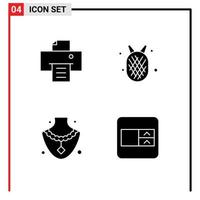 Modern Set of Solid Glyphs Pictograph of device jewelry amanas summer select box Editable Vector Design Elements