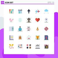 25 Universal Flat Colors Set for Web and Mobile Applications kids rain up weather cloud Editable Vector Design Elements