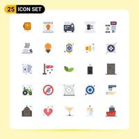 25 Universal Flat Colors Set for Web and Mobile Applications movie strip filmstrip holidays film accident Editable Vector Design Elements