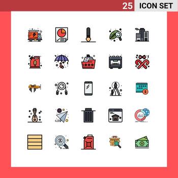Set of 25 Modern UI Icons Symbols Signs for can business draw building leaf Editable Vector Design Elements