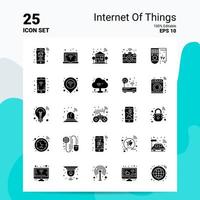 25 conjunto de iconos de internet de las cosas 100 archivos editables eps 10 ideas de concepto de logotipo de empresa diseño de icono de glifo sólido vector