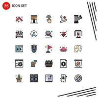 25 Creative Icons Modern Signs and Symbols of pipe smoke programing no interface Editable Vector Design Elements