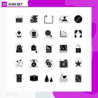 25 Creative Icons Modern Signs and Symbols of chemistry scanning arrow scan fingerprint Editable Vector Design Elements