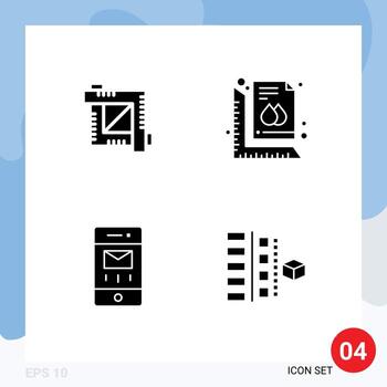Creative Icons Modern Signs and Symbols of crop envelopes graphic editor size mail Editable Vector Design Elements