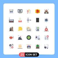 25 Thematic Vector Flat Colors and Editable Symbols of medical clinic space tool design Editable Vector Design Elements