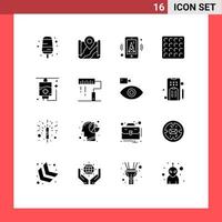 16 Creative Icons Modern Signs and Symbols of medical healthcare internet waffle cookie Editable Vector Design Elements