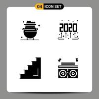 User Interface Pack of Basic Solid Glyphs of fortune interior metal new year stage Editable Vector Design Elements