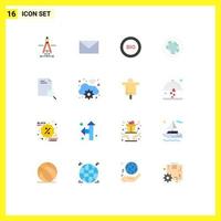 Modern Set of 16 Flat Colors and symbols such as search loop ecology jewelry fashion Editable Pack of Creative Vector Design Elements