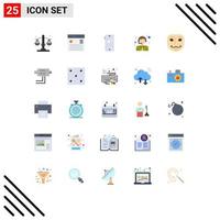 Set of 25 Modern UI Icons Symbols Signs for anonymous logistic phone delivery iphone Editable Vector Design Elements