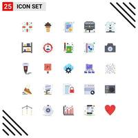 25 Creative Icons Modern Signs and Symbols of romance fountain paper billboard advertisement Editable Vector Design Elements
