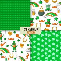 conjunto de patrones sin fisuras para st. día de San Patricio vector