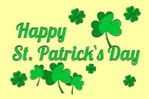 St. Patrick's Day background. Shamrock vector