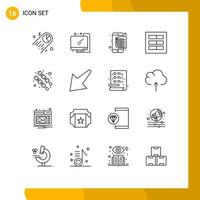 16 Creative Icons Modern Signs and Symbols of bbq ui file layout design Editable Vector Design Elements