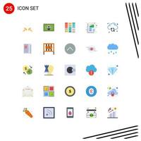 25 iconos creativos signos y símbolos modernos de flecha actualizar estructura metálica nube finanzas elementos de diseño vectorial editables vector